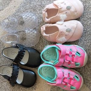 Size 4 lot of girl toddler shoes